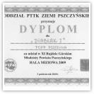 (7/9): Dyplom za udzia w XI Rajdzie Rajdzie Grskim Modziey Powiatu Pszczyskiego<br>3 padziernika 2009r.\