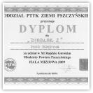 (8/9): Dyplom za udzia w XI Rajdzie Rajdzie Grskim Modziey Powiatu Pszczyskiego<br>3 padziernika 2009r.\