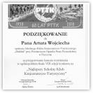 (10/14): Podzikowanie dla Pana Artura Wojciech opiekuna Szkolnego Klubu Krajoznawczo - Turystycznego DIABLAK przy Powiatowym Ognisku Pracy Pozaszkolnej w Pszczynie za wyrnienie w VIII edycji konkursu na Najlepszy Szkolny Klub Krajoznawczo - Turystyczny w kategorii szk ponadgimnazjalnych 14 grudnia 2010r.