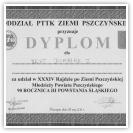 (1/14): Dyplom dla UKST DIABLAK za udzia w XXXIV Rajdzie Po Ziemi Pszczyskiej Modziey Powiatu Pszczyskiego, 28 maja 2011r.