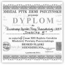 (2/9): Dyplom za zajcie czwartego miejsca w quizie wiedzy o Beskidzie ¦l±skim - XIII Rajd Grski Modziey Powiatu Pszczyskiego - 1 paĽdziernika 2011r.