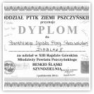 (4/9): Dyplom za udzia w  XIII Rajdzie Grskim Modziey Powiatu Pszczyskiego - 1 paĽdziernika 2011r. gr. II