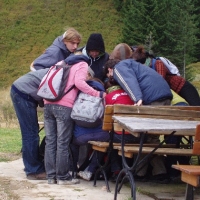 (76/99): XI Grski Rajd Pieszy Modziey Powiatu Pszczyskiego, organizowany w ramach obchodw Raku Przyrody PTTK przez oddzia PTTK Ziemi Pszczyskiej w Pszczynie - Hala Miziowa.
03.10.2009r.