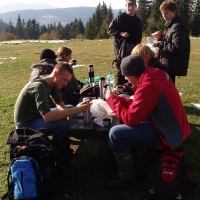 (18/97): Wycieczka turystyczna - Prze. Glinka (845m n.p.m.) - Krawcw Wierch (1084m n.p.m.) - Trzy Kopce (1216m n.p.m.) - Hala Rysianka (1260m n.p.m.) - Hala Lipowska - Zatna