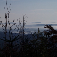 (34/97): Wycieczka turystyczna - Prze. Glinka (845m n.p.m.) - Krawcw Wierch (1084m n.p.m.) - Trzy Kopce (1216m n.p.m.) - Hala Rysianka (1260m n.p.m.) - Hala Lipowska - Zatna