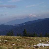 (70/97): Wycieczka turystyczna - Prze. Glinka (845m n.p.m.) - Krawcw Wierch (1084m n.p.m.) - Trzy Kopce (1216m n.p.m.) - Hala Rysianka (1260m n.p.m.) - Hala Lipowska - Zatna
