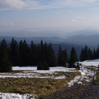 (72/97): Wycieczka turystyczna - Prze. Glinka (845m n.p.m.) - Krawcw Wierch (1084m n.p.m.) - Trzy Kopce (1216m n.p.m.) - Hala Rysianka (1260m n.p.m.) - Hala Lipowska - Zatna