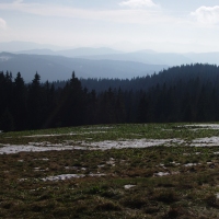(73/97): Wycieczka turystyczna - Prze. Glinka (845m n.p.m.) - Krawcw Wierch (1084m n.p.m.) - Trzy Kopce (1216m n.p.m.) - Hala Rysianka (1260m n.p.m.) - Hala Lipowska - Zatna