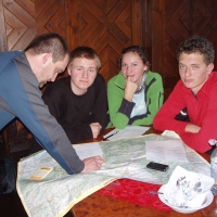 (78/97): Wycieczka turystyczna - Prze. Glinka (845m n.p.m.) - Krawcw Wierch (1084m n.p.m.) - Trzy Kopce (1216m n.p.m.) - Hala Rysianka (1260m n.p.m.) - Hala Lipowska - Zatna