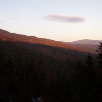 (88/97): Wycieczka turystyczna - Prze. Glinka (845m n.p.m.) - Krawcw Wierch (1084m n.p.m.) - Trzy Kopce (1216m n.p.m.) - Hala Rysianka (1260m n.p.m.) - Hala Lipowska - Zatna