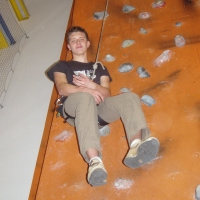 (116/117): Zaj�cia ze wspinaczki na �ciance wspinaczkowej w Paw�owicach  29.11.2009r.