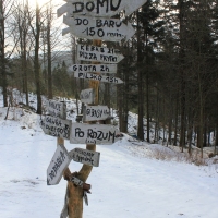 (50/138): Wycieczka g�rska w Beskid Ma�y 09.01.2015r. odPrze�. Kocierskiej przez Potr�jn�, Leskowiec, Gro� Jana Paw�a II do Rzyk Jag�dek