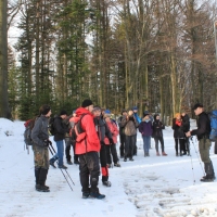 (73/138): Wycieczka g�rska w Beskid Ma�y 09.01.2015r. odPrze�. Kocierskiej przez Potr�jn�, Leskowiec, Gro� Jana Paw�a II do Rzyk Jag�dek