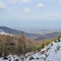 (85/138): Wycieczka g�rska w Beskid Ma�y 09.01.2015r. odPrze�. Kocierskiej przez Potr�jn�, Leskowiec, Gro� Jana Paw�a II do Rzyk Jag�dek