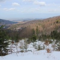 (90/138): Wycieczka g�rska w Beskid Ma�y 09.01.2015r. odPrze�. Kocierskiej przez Potr�jn�, Leskowiec, Gro� Jana Paw�a II do Rzyk Jag�dek