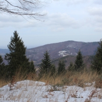 (99/138): Wycieczka g�rska w Beskid Ma�y 09.01.2015r. odPrze�. Kocierskiej przez Potr�jn�, Leskowiec, Gro� Jana Paw�a II do Rzyk Jag�dek