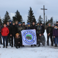 (116/138): Wycieczka g�rska w Beskid Ma�y 09.01.2015r. odPrze�. Kocierskiej przez Potr�jn�, Leskowiec, Gro� Jana Paw�a II do Rzyk Jag�dek