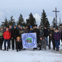 (117/138): Wycieczka g�rska w Beskid Ma�y 09.01.2015r. odPrze�. Kocierskiej przez Potr�jn�, Leskowiec, Gro� Jana Paw�a II do Rzyk Jag�dek
