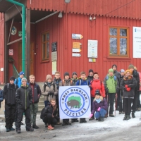 (126/138): Wycieczka g�rska w Beskid Ma�y 09.01.2015r. odPrze�. Kocierskiej przez Potr�jn�, Leskowiec, Gro� Jana Paw�a II do Rzyk Jag�dek