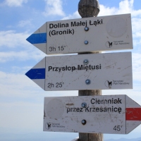 (132/204): Kiry - Dolina Kocieliska - Chuda Przeczka 1850 m n.p.m. - Ciemniak 2096 m n.p.m. - Krzesanica 2122 m n.p.m. - Maoczniak 2096 m n.p.m. - Przysop Mitusi 1189 m n.p.m. - Dolina Kocieliska - Kiry